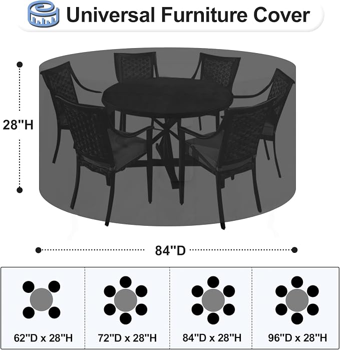 OutdoorLines Outdoor Waterproof Patio Table Furniture Set Covers - Image 2