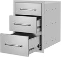 Outdoor Kitchen Drawers 14" Wx21 Hx21 D Flush Mount Access 3-Drawer BBQ by Unknown