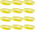 TrueCraftware- 9-3/8" Oval Fast Food Basket Yellow Plastic Set of 12- Fry Fast by Unknown