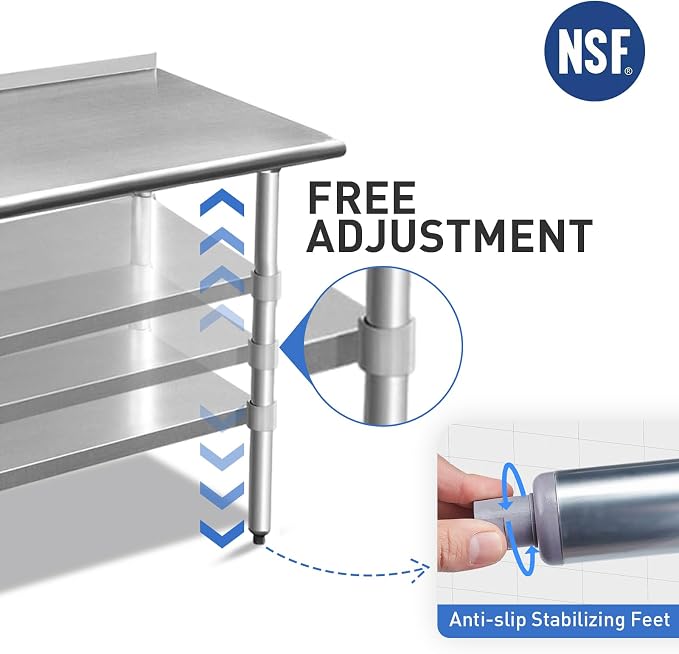 Stainless Steel Table for Prep & Work - Image 5