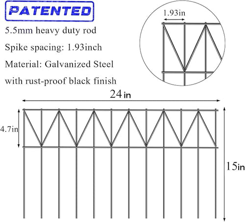 15 Pack 24" L x 15" H Animal Barrier Fence, Underground No Dig Fence Patented - Image 2