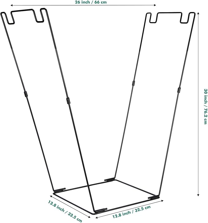 Reusable Rustproof Metal Bag Basket Holder Stand - Image 8