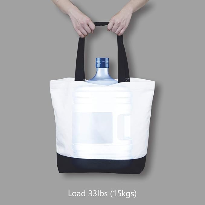 TOPDesign 1 | 3 | 6 | 12 | 24 Pack Super Strong Large 12oz Cotton Canvas Tote - Image 6