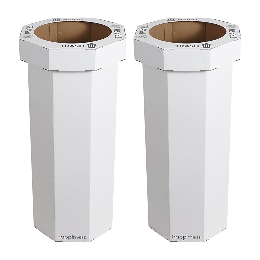 Eyely MPH1300E-SET2 Sal 25-Gallon Disposable Corrugated Cardboard Event Trash by eyely