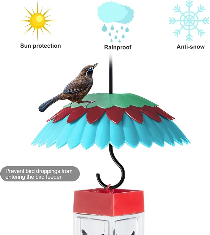 8" Bird Feeder Cover with Ant Moat, Skaithee Bird Feeder Baffle with - Image 3