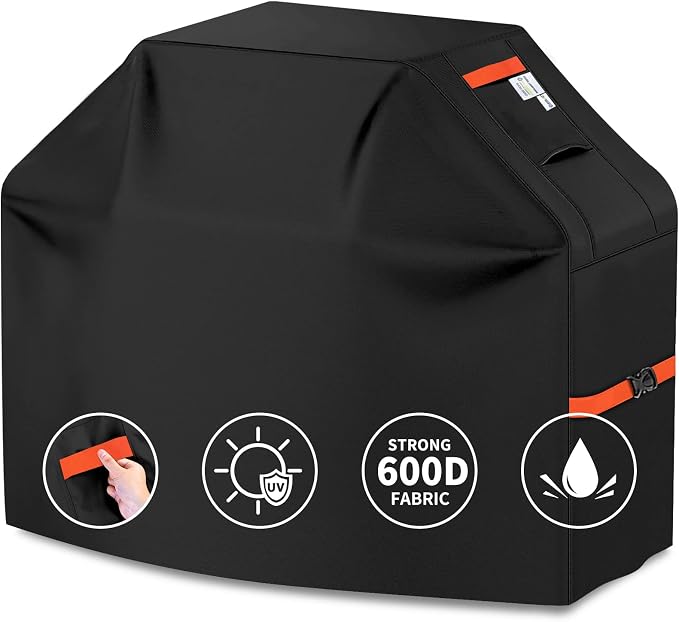 Grill Cover 600D Heavy Duty, Universal Fit Waterproof BBQ Grill Protector by CUSSIOU