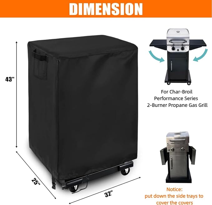 2 Burner Gas Grill Cover 32 Inch - Image 7