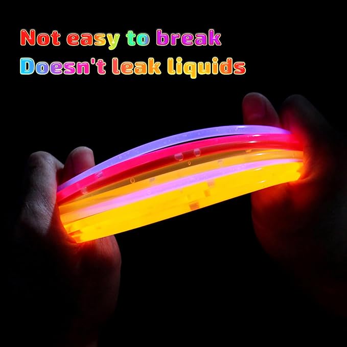 500 Pcs Glow Sticks Bulk Party Pack, Glow in the Dark Light Up Sticks - Image 7