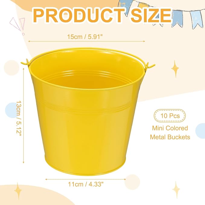 Small Metal Buckets, Mini Buckets - Image 2