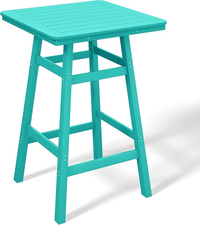 Costaelm Outdoor Bar Table, Patio Bistro Dining Pub Table by Costaelm