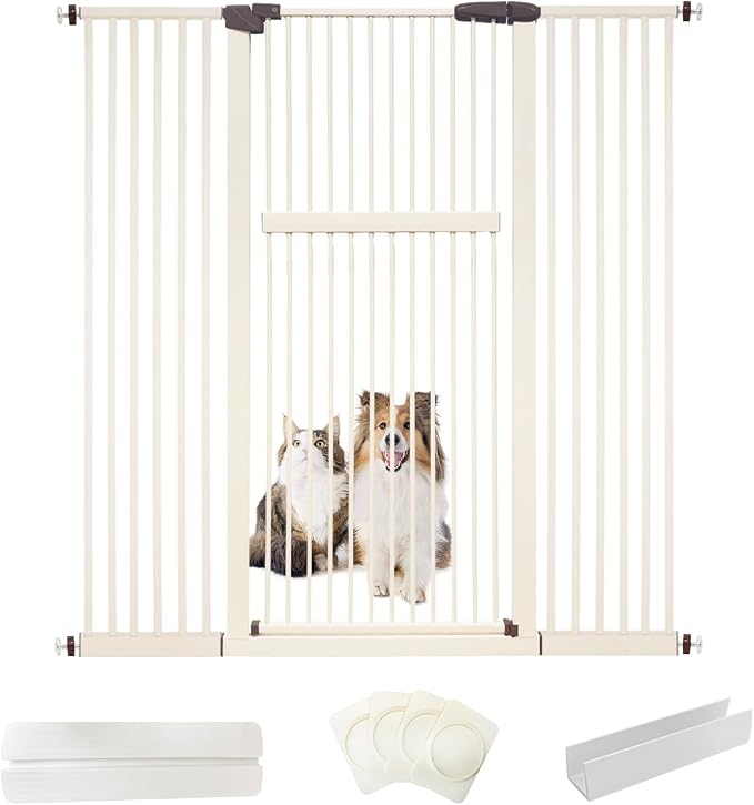 Lumizone Extra Tall Pet Gate 55.12" High Pressure Mounted 38.39"-59.24" Extra by Lumizone