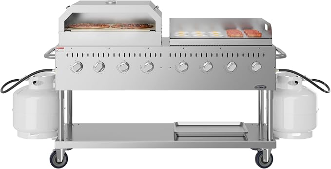 KoolMore 60 in. 8-Burner Commercial Outdoor Propane Gas BBQ Grill by KoolMore