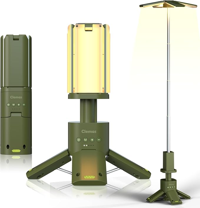 Telescopic Camping Lights Rechargeable 14000 mAh Led Multifunction Magnetic by Clemas