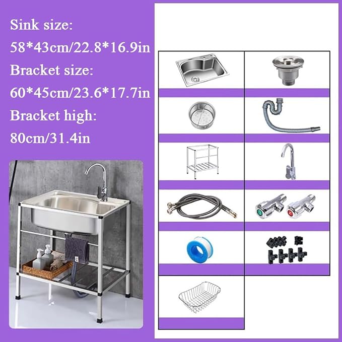 Outdoor Garden Sink Single Trough - Image 7