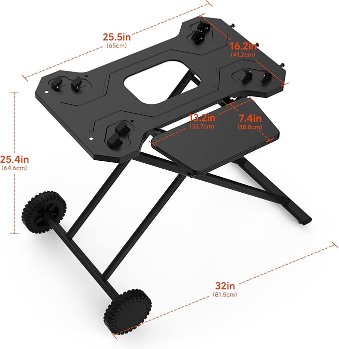 Stanbroil Portable Grill Cart for Weber Q Series Gas Grills, Upgrade Heavy-Duty - Image 2