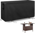 Outdoor Bar Cover for Patio Wicker Bar Counter Table 55"L x 18"D x 36"H by Guisong