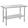 Profeeshaw Stainless Steel Prep Table 48x24 Inch NSF Commercial Work Table by Profeeshaw