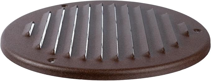 Round Ventilation Grille / 6'' Inch Inside Measurement/Black Metal Air Vent - Image 6