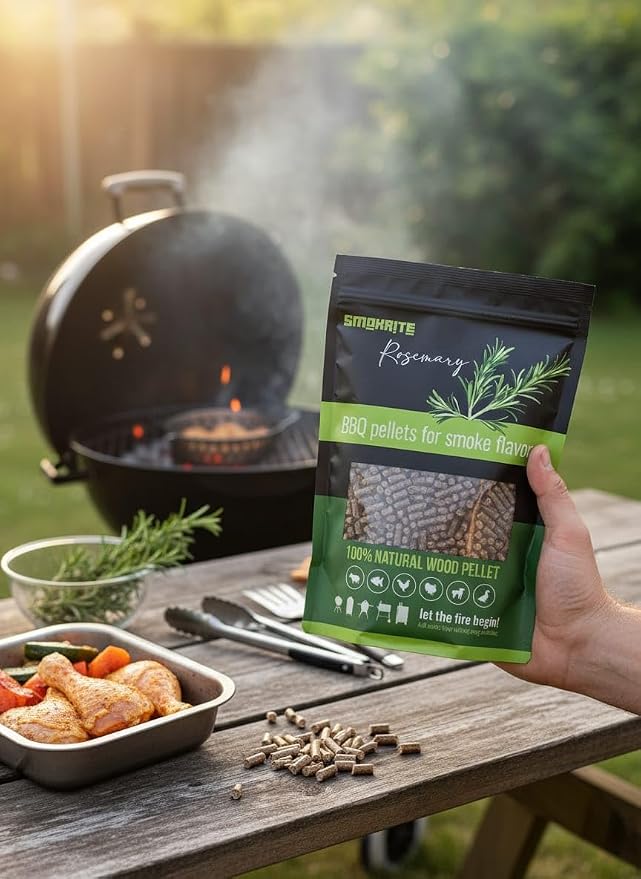 SMOKRITE Rosemary Wood Pellets for Smoker Grills, All Natural Hard Wood BBQ - Image 9