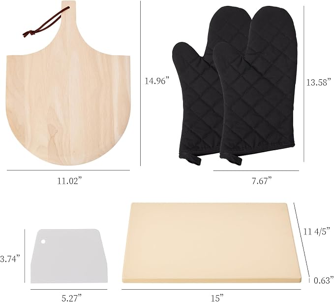 Pizza Stone Set, Cordierite Baking Stone - Image 3