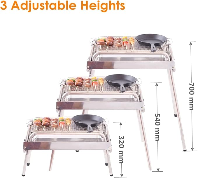 Charcoal Grill, Barbecue Charcoal Grill, Outdoor Stainless Steel Smoker BBQ - Image 2