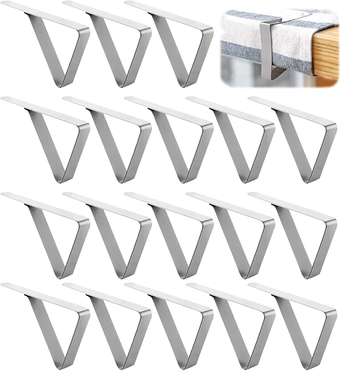Tablecloth Clips, 60 Pack Table Cloth Holder Clips, Stainless Steel Tablecloth by Unknown