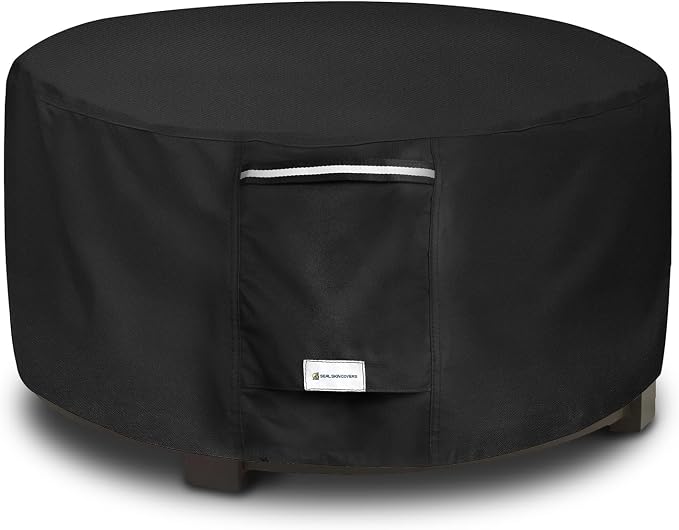 Seal Skin Covers Outdoor Fire Pit Cover – Round 28” Dia X 16”H, Heavy Duty by SealSkinCoversandGear