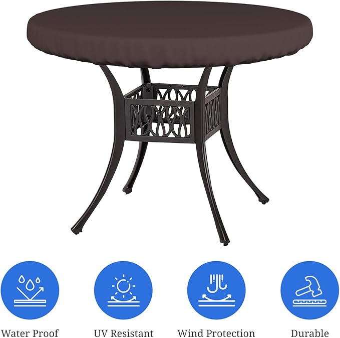 Covers & All Round Table Top Cover, 18 Oz Heavy Duty Waterproof UV & Weather - Image 3