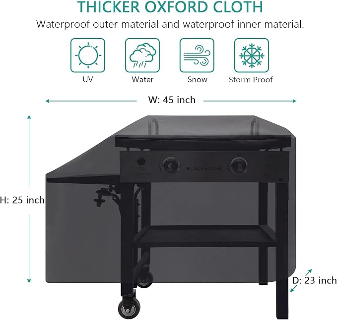 5003 Hard Cover for Blackstone 28" Griddle, and 1529 Heavy Duty Grill Cover for - Image 3