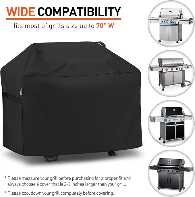 Arcedo 72 Inch Grill Cover, Waterproof Large BBQ Gas Grill Cover Compatible - Image 2