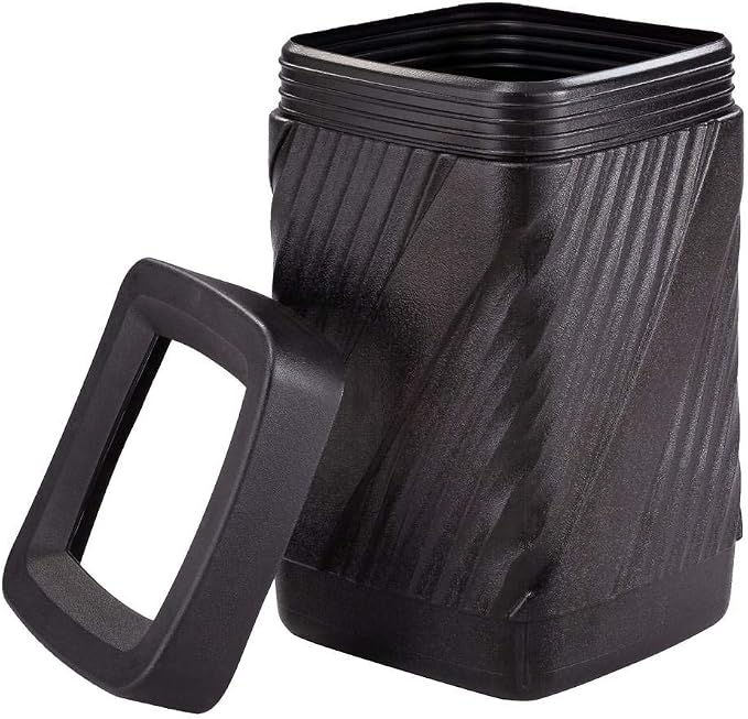 Safco 9372BL Twist Indoor Outdoor Open Top Plastic Trash Can, 32-Gallons - Image 3