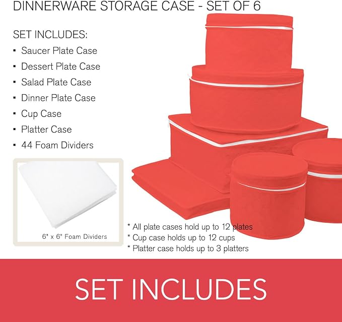 LAMINET 6 Piece Quilted Dinnerware Storage Starter Set - Image 3