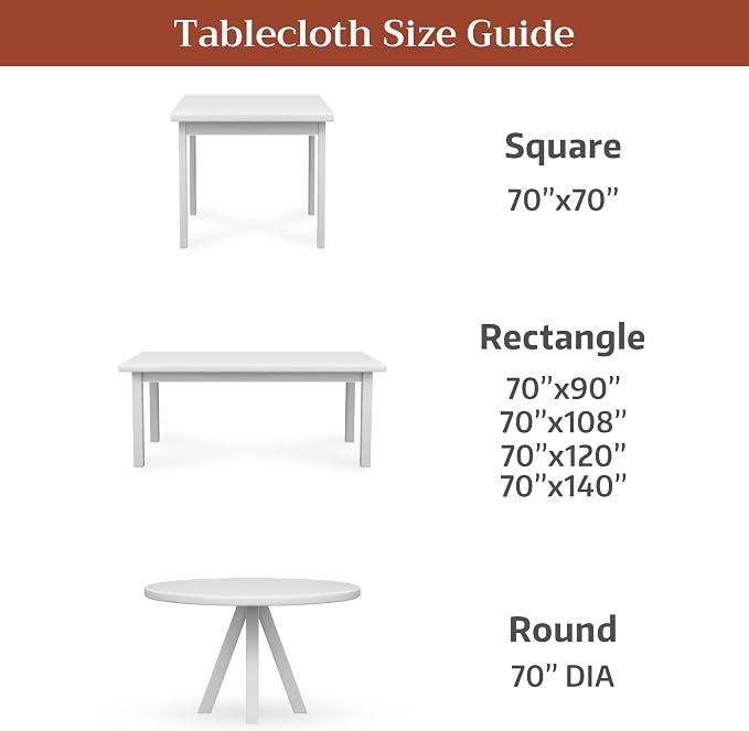 Maison d'Hermine Premium Table Cloth Round Table 100% Cotton 70 Inches - Image 5