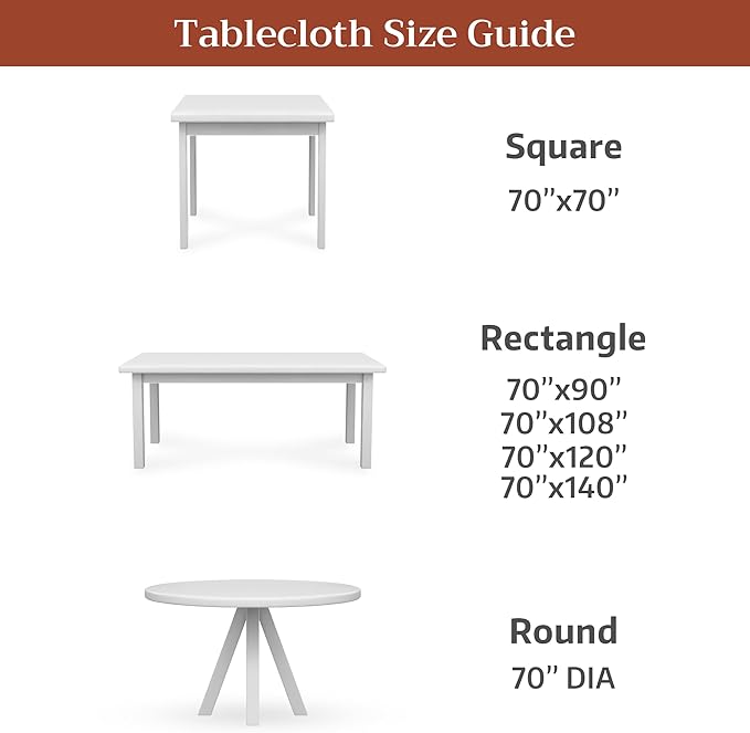 Maison d'Hermine Premium Table Cloth Round Table 100% Cotton 70 Inches - Image 5