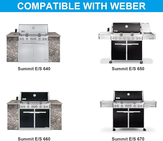 Full Size Griddle Inserts for Weber Summit 600 Series Grills, Flat Top Griddle - Image 5