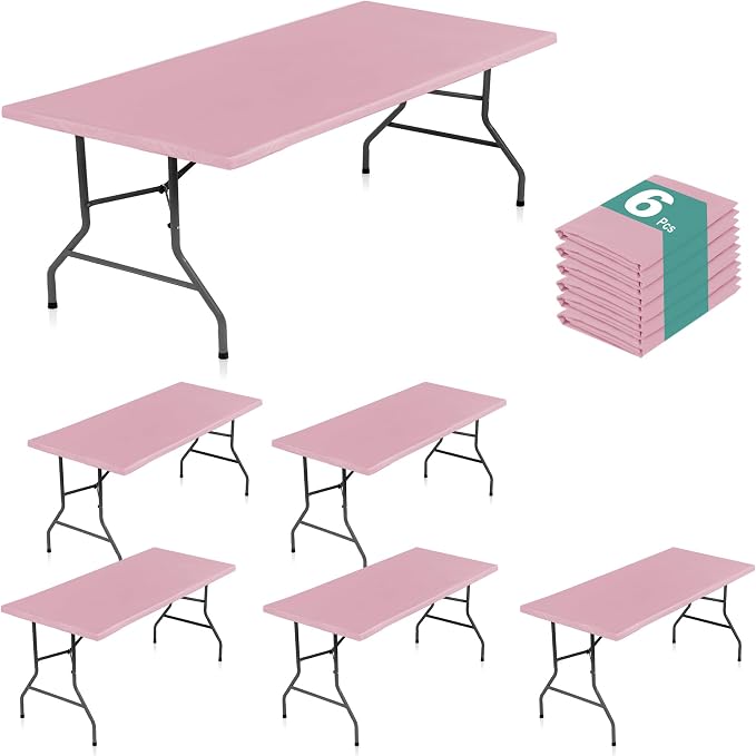 LUSHVIDA 6 Packs Vinyl Tablecloths by LUSHVIDA