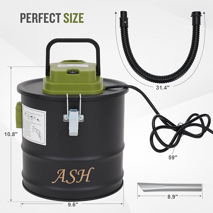 Ash Vacuum Cleaner -2.6 Gallon Fireplace Ash Vac - Image 9