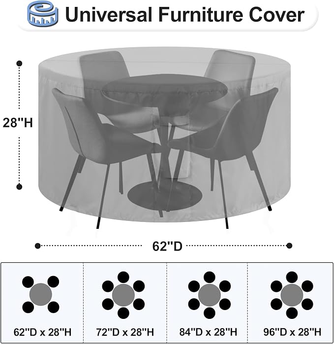OutdoorLines Outdoor Waterproof Patio Table Furniture Set Covers - Image 2
