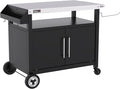 Outdoor Grill Cart with Wheels, Movable Kitchen Island with Storage Cabinet by GrillsHouse