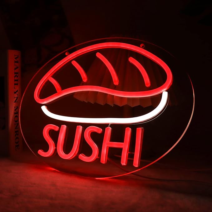 JFLLamp SUSHI Neon Signs for Wall Decor Neon Lights for Business Led Signs by JFLLamp