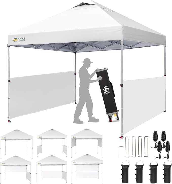 CROWN SHADES 10x10 Pop up Canopy Tent Instant Canopy by CrownShades