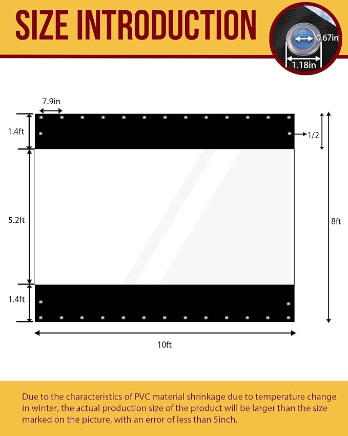 FoundGo 8'Hx10'W Vinyl Curtains - Image 5