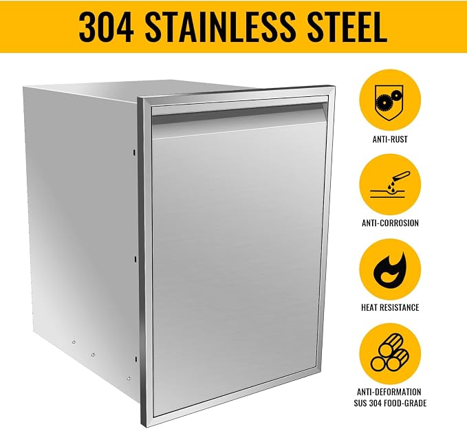 Outdoor Kitchen Drawers, Flush Mount Triple Access BBQ Drawers - Image 4