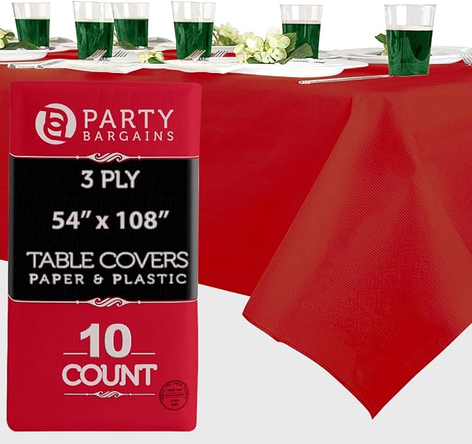PARTY BARGAINS 10 Disposable Table Covers by PARTYBARGAINS