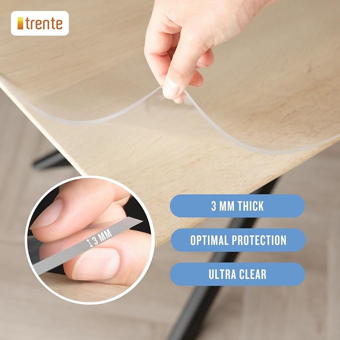Clear Table Cover Protector, 40x88 inch, German Quality - Image 2
