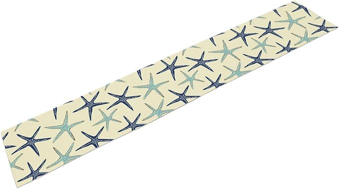 Blue Starfish Table Runner, Nautical Beach Ocean Table Runner Seasonal Holiday - Image 6