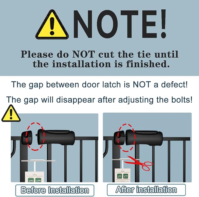 Extra Wide Baby Gate Black 34-38.5 Inch Wide Walk Through Pressure Mounted No - Image 7