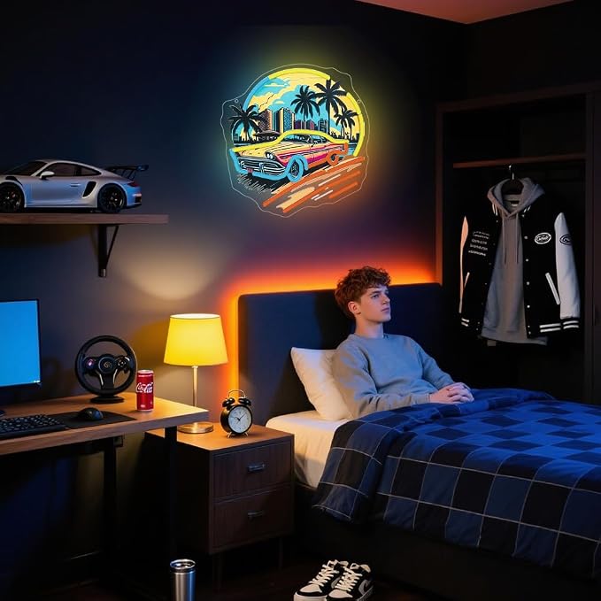Sports Car Neon Signs for Wall Decor, Racing Car LED Signs for Bedroom - Image 8