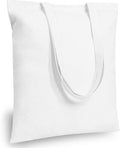 TOPDesign 12-Pack Economical 16"x15" White Cotton Tote Bag, Lightweight Medium by TOPDesign