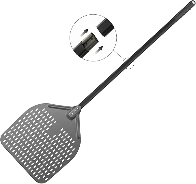 G.a HOMEFAVOR 14" x 17" Perforated Pizza Peel 49 Inch overall, Rectangular - Image 4